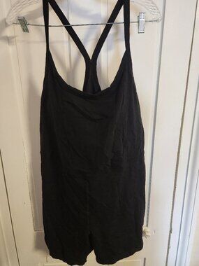Old Navy 2X Black Athletic Romper with Racerback